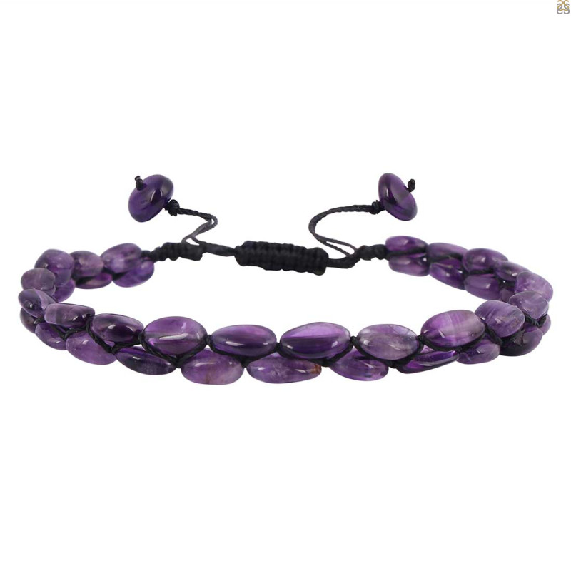 Amethyst Beaded Bracelet BDD-11-156