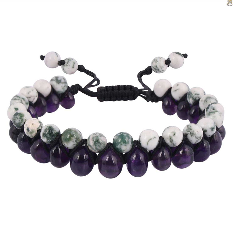 Amethyst / Florence Beaded Bracelet BDD-11-157