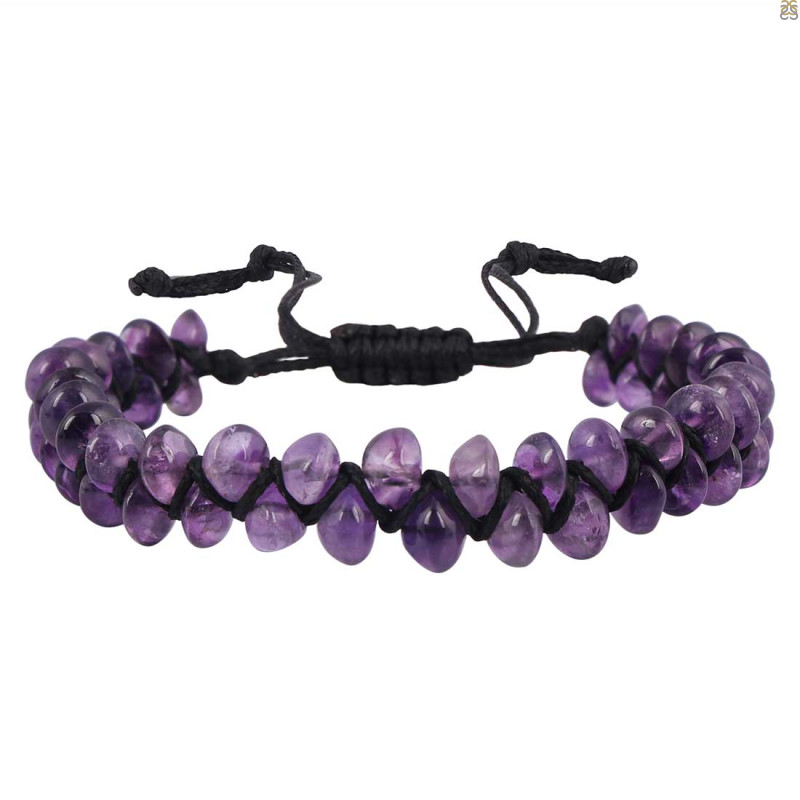 Amethyst Beaded Bracelet BDD-11-170