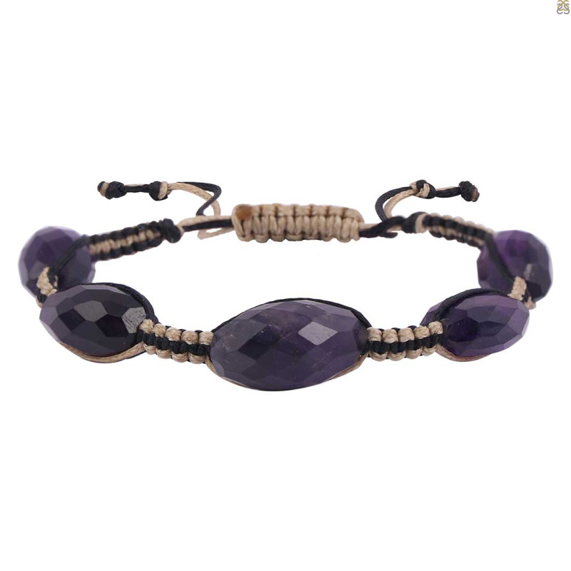 Amethyst Beaded Bracelet BDD-11-172