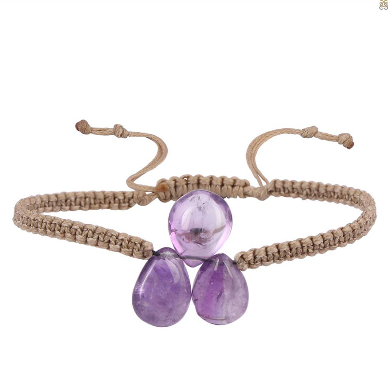 Amethyst Beaded Bracelet BDD-11-176