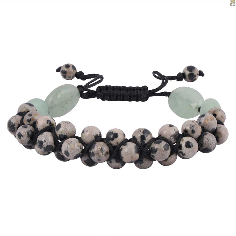 Delrmefia jasper / Green Aventurine Beaded Bracelet BDD-11-182