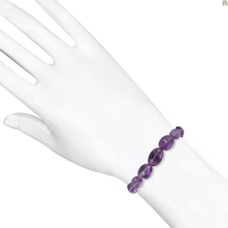 Amethyst / Green Onyx Beaded Bracelet BDD-11-185