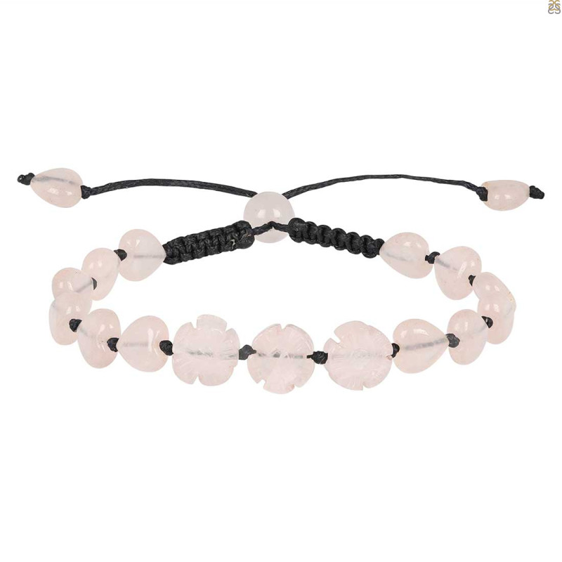 Rose Quartz Beaded Bracelet BDD-11-189