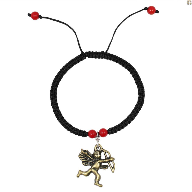 Red Coral / Cupid Charm Beaded Bracelet BDD-11-226
