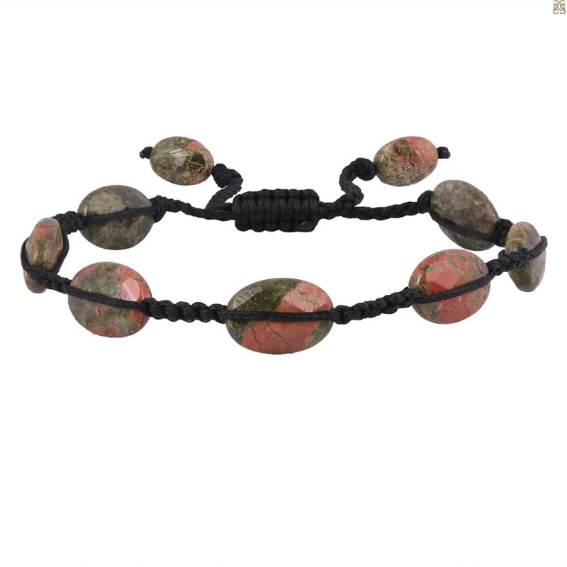 Unakite Beaded Bracelet BDD-11-250