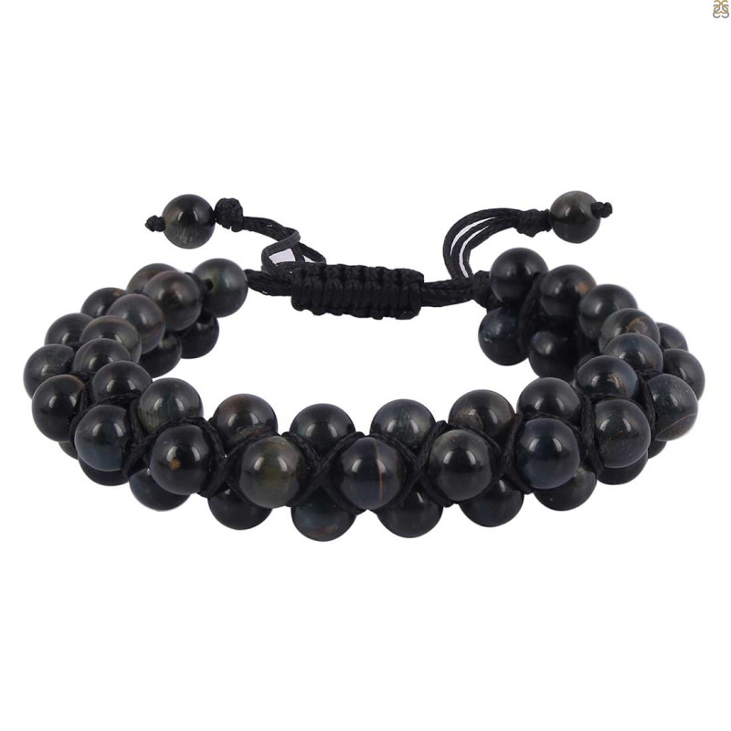 Black Obsidian Beaded Bracelet BDD-11-259