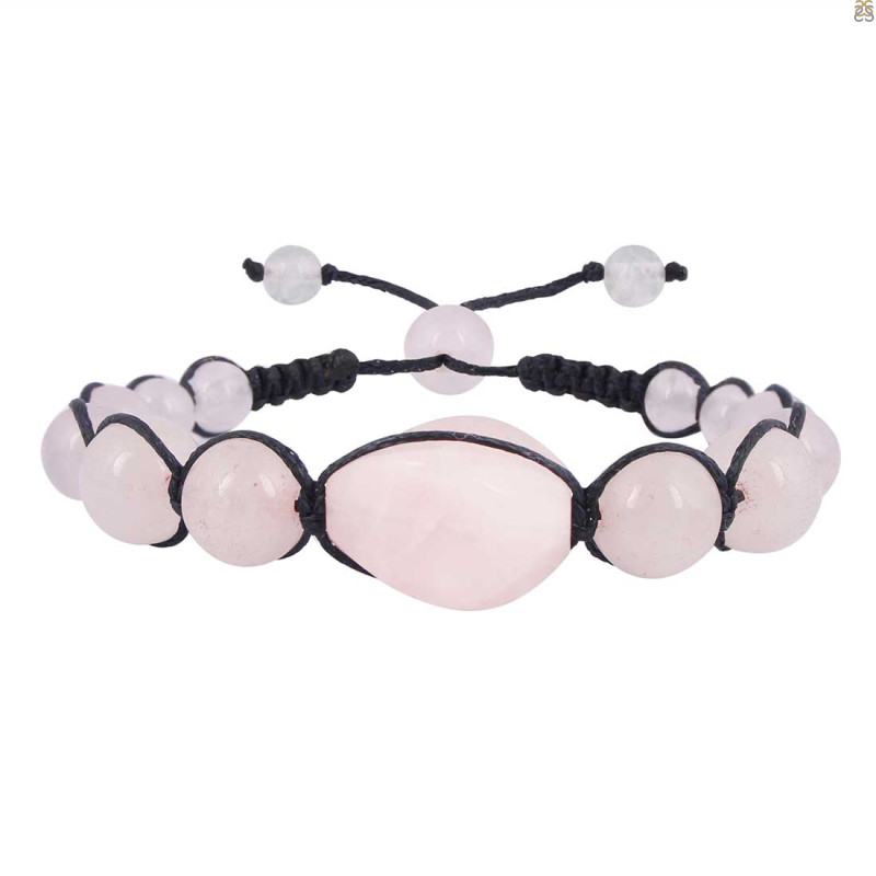 Rose Quartz Beaded Bracelet BDD-11-290