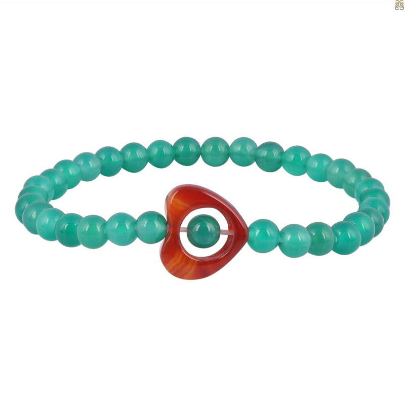 Green Onyx / Red Onyx Beaded Bracelet BDD-11-294