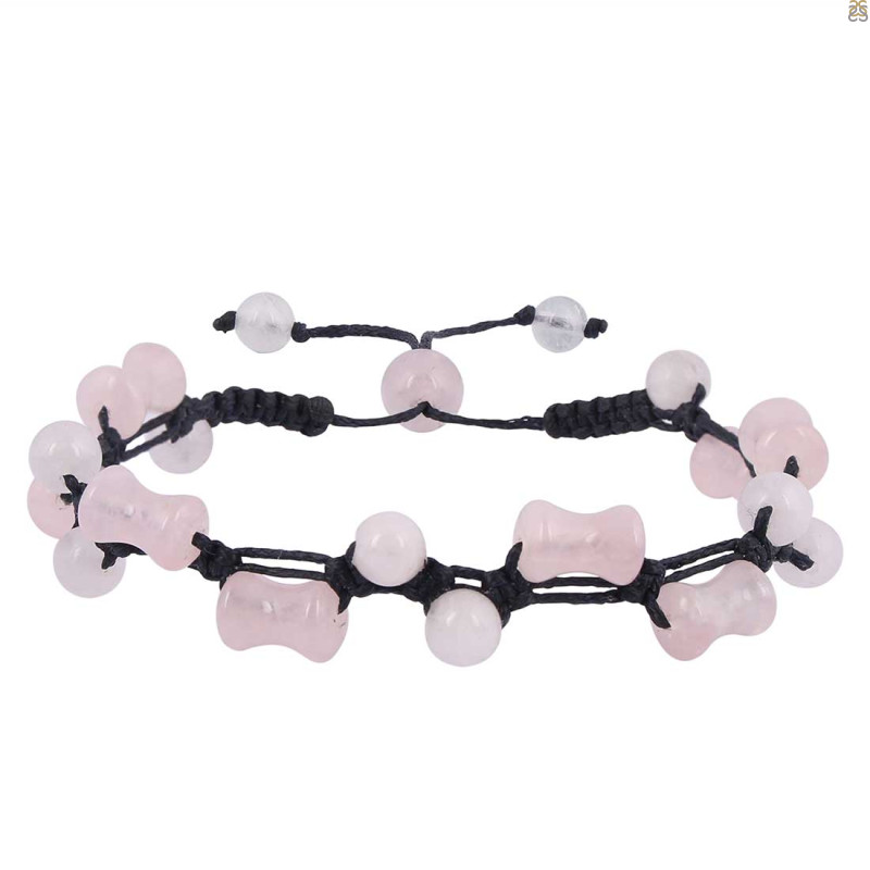 Rose Quartz Beaded Bracelet BDD-11-298