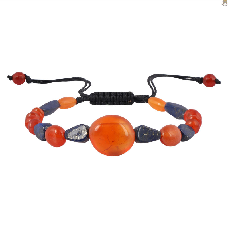 Carnelian / Lapis Beaded Bracelet BDD-11-76