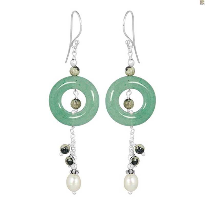 Green Aventurine Beaded Earring BDD-3-11
