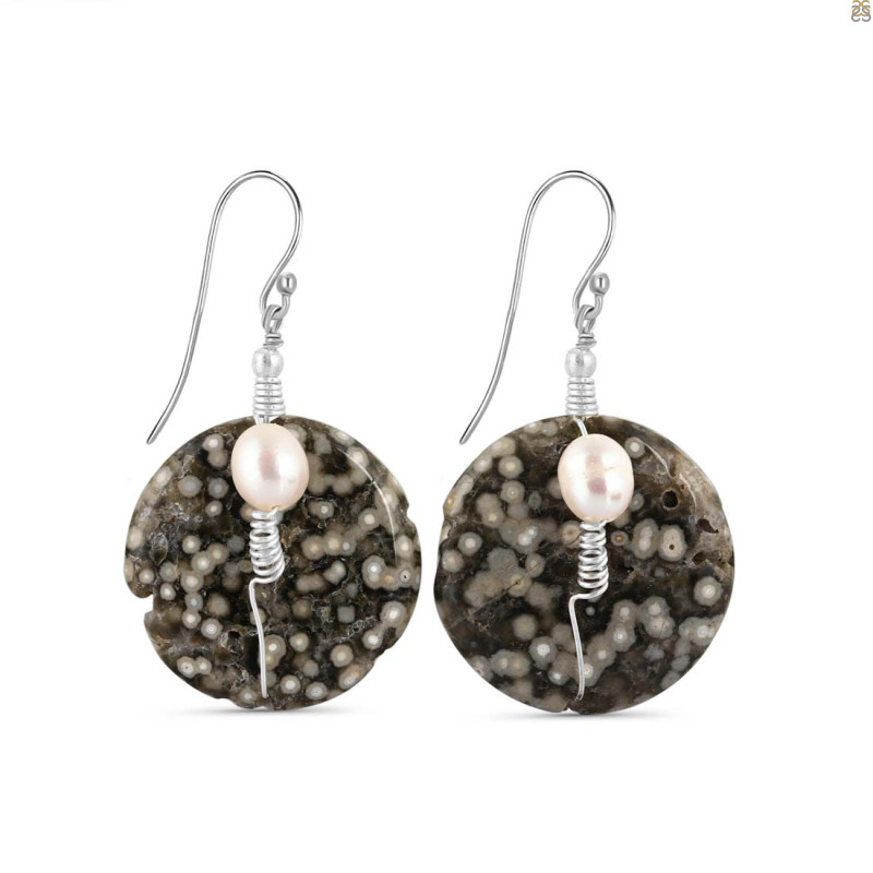 Ocean Jasper Beaded Earring BDD-3-126