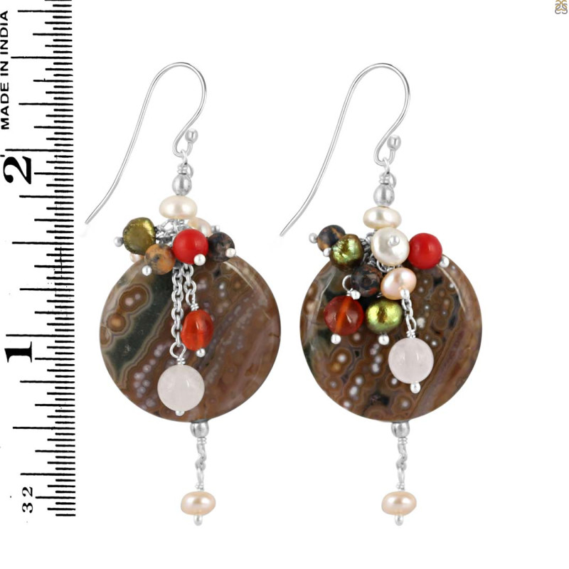 Ocean Jasper Beaded Earring BDD-3-137