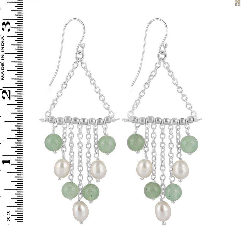 Green Aventurine Beaded Earring BDD-3-139