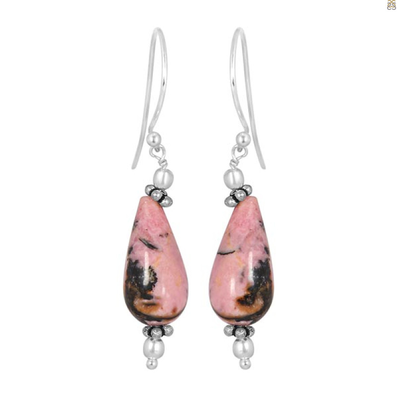 Rhodonite Beaded Earring BDD-3-14