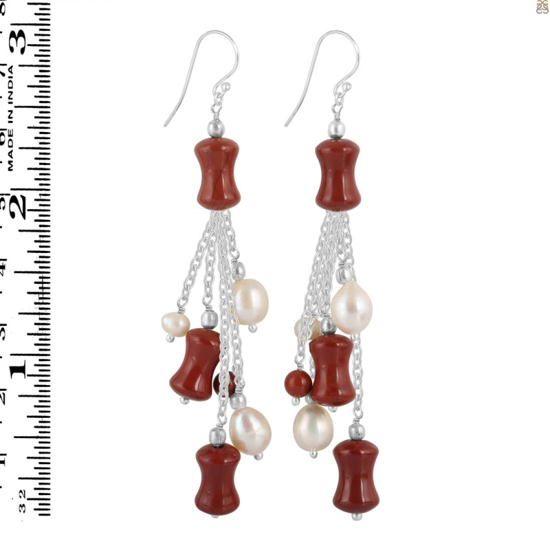 Red Jasper Beaded Earring BDD-3-140