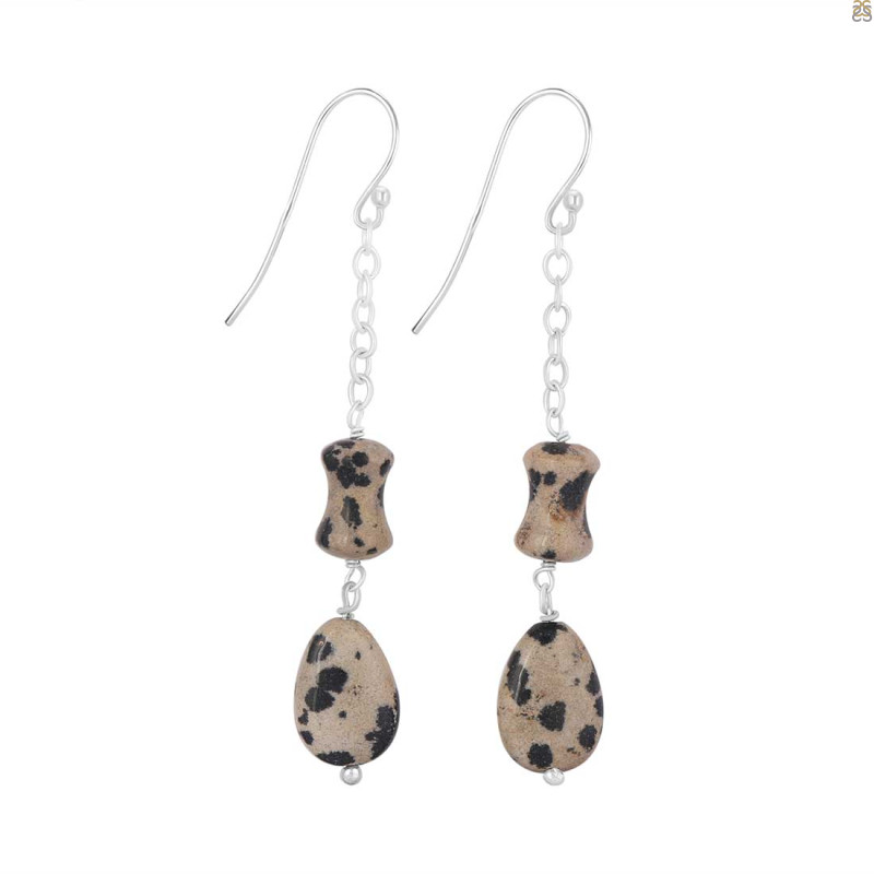 Delrmefia jasper Beaded Earring BDD-3-174