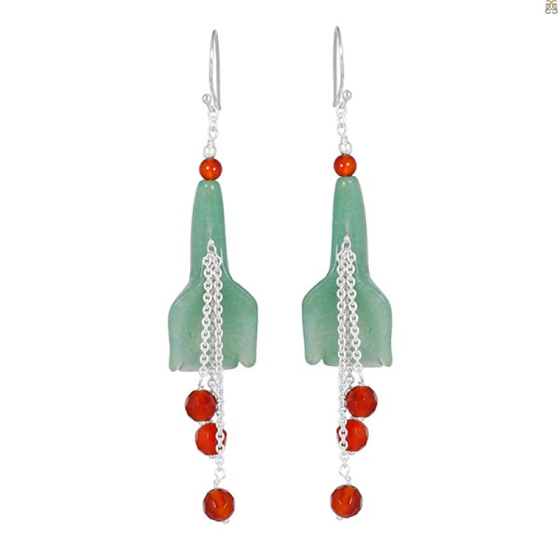 Green Aventurine Beaded Earring BDD-3-19