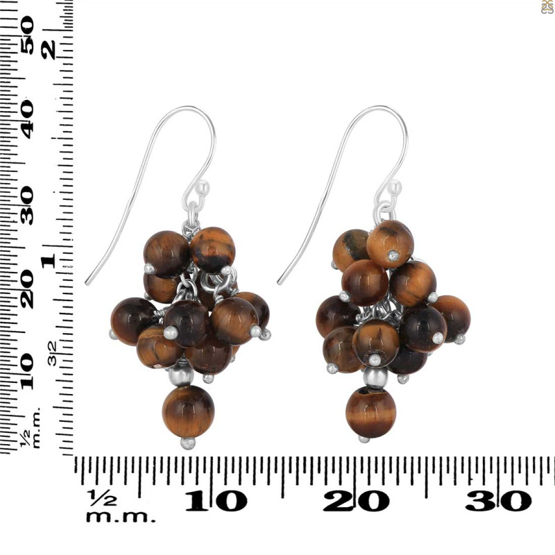 Tiger Eye Beaded Earring BDD-3-195