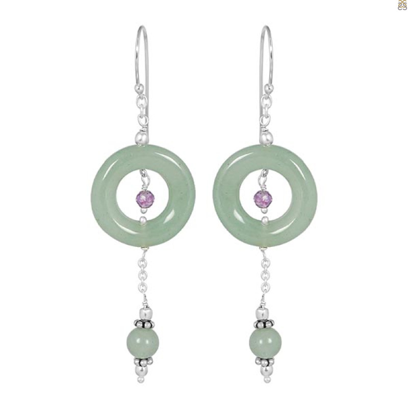 Green Aventurine Beaded Earring BDD-3-20