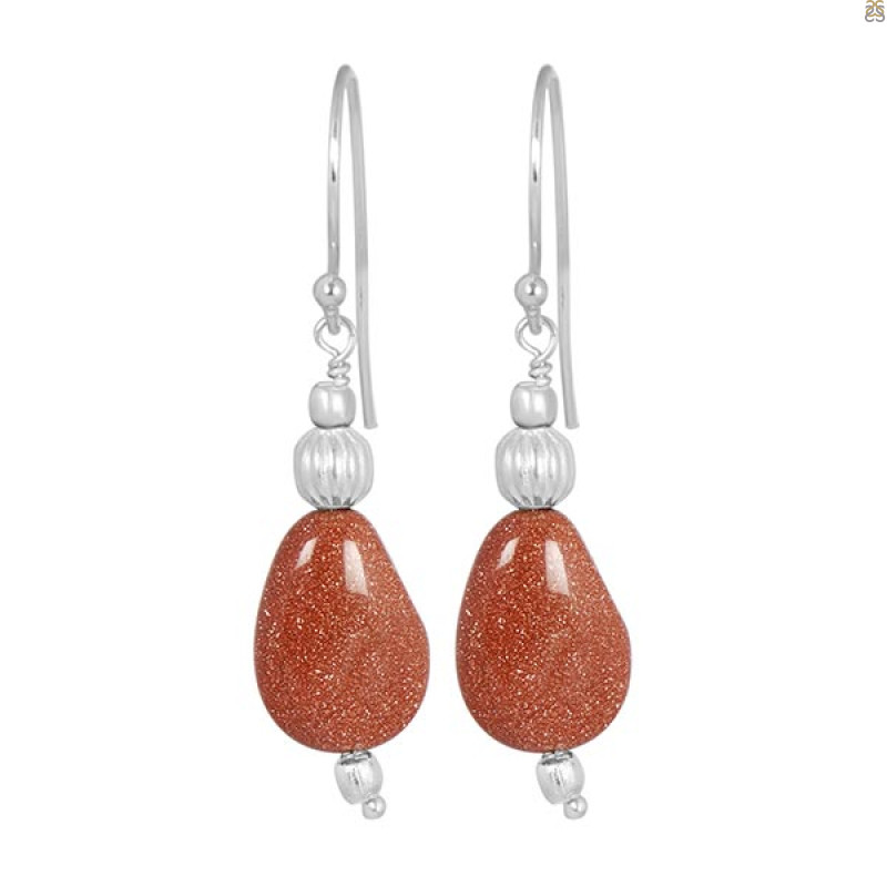 Sunstone Beaded Earring BDD-3-24