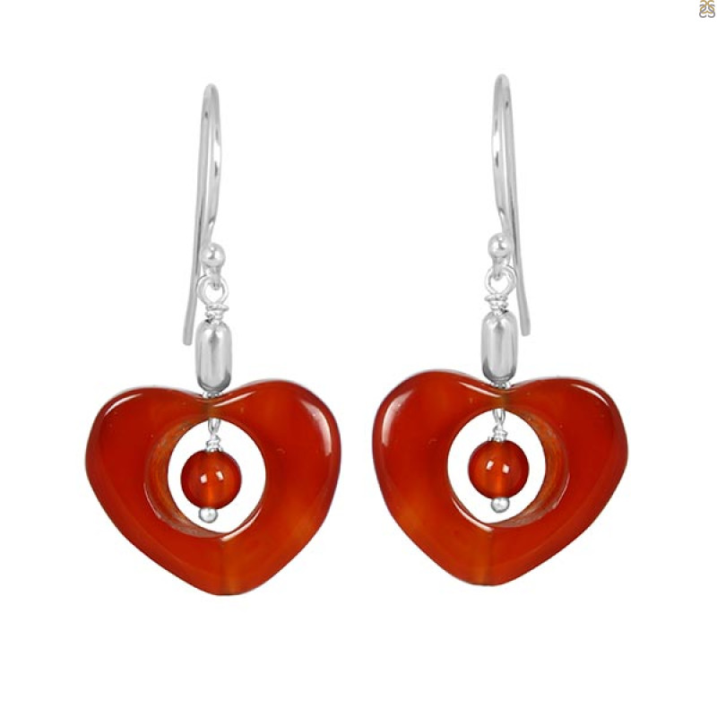 Red Agate Beaded Earring BDD-3-26