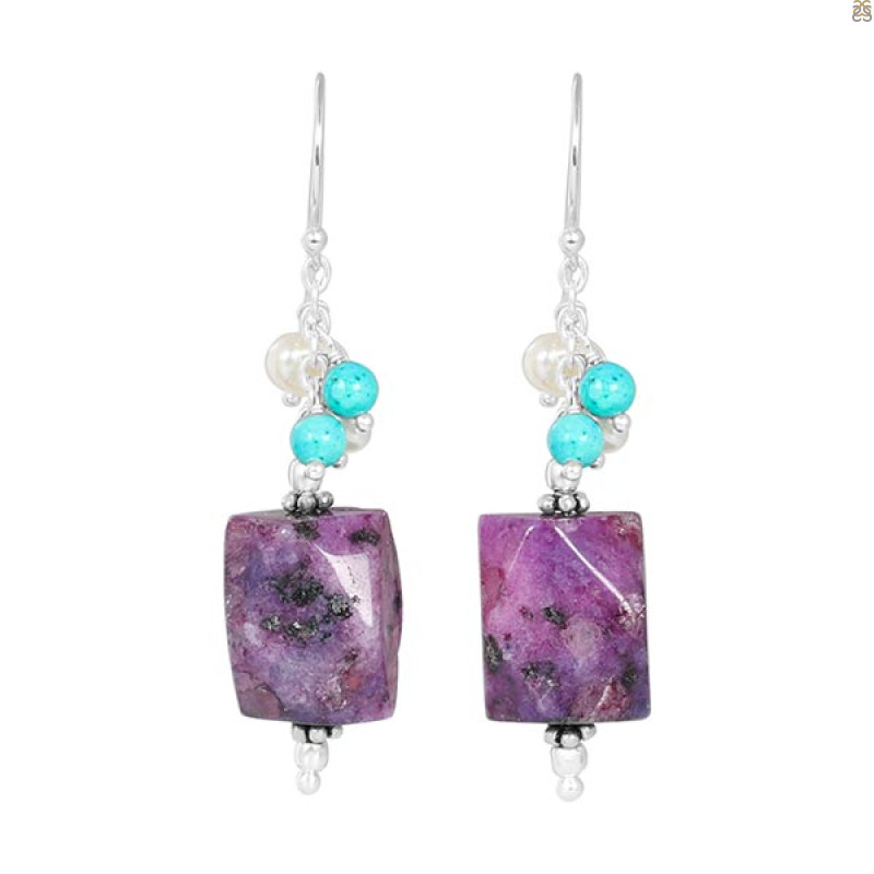 Purpurite Beaded Earring BDD-3-36