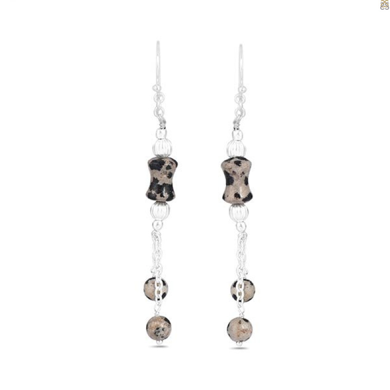 Delrmefia jasper/Beaded Earring-2E BDD-3-65