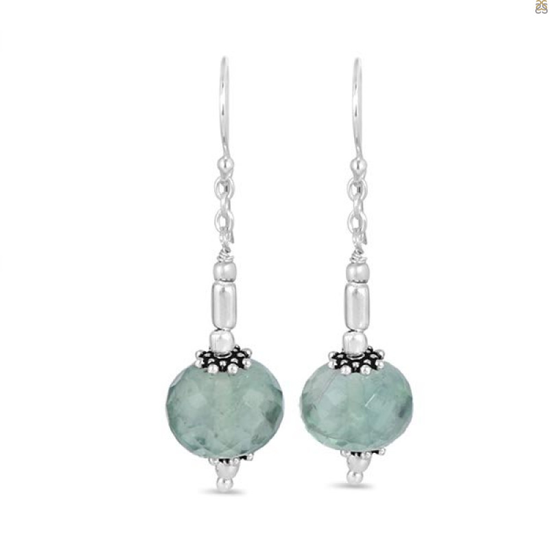 Fluorite /Beaded Earring-2E BDD-3-75