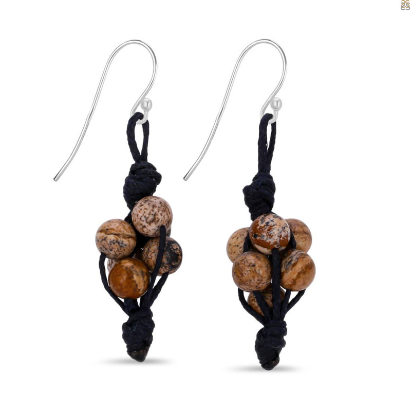 Breccited Mookite Beaded Earring BDD-3-94