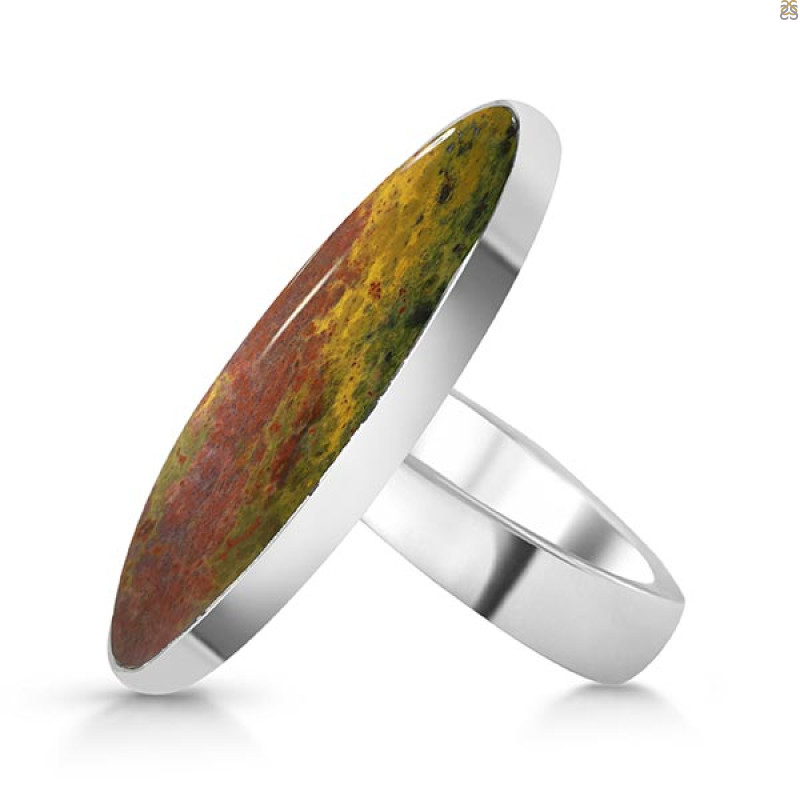 Blood Stone Adjustable Ring-ADJ-R BDS-2-104
