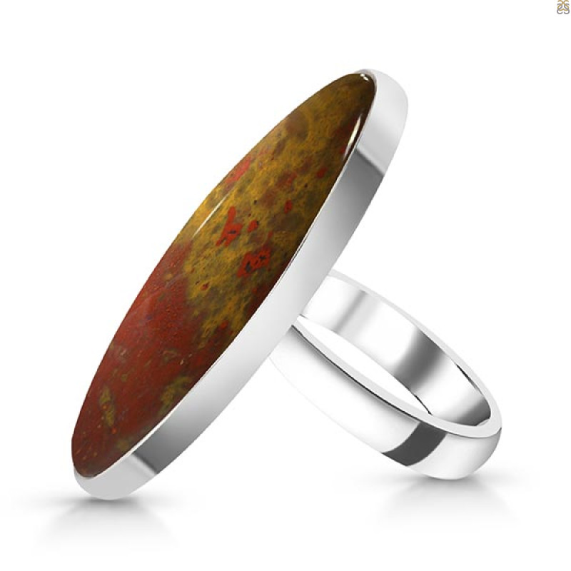 Blood Stone Adjustable Ring-ADJ-R BDS-2-105