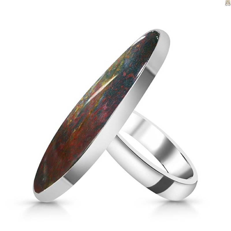 Blood Stone Adjustable Ring-ADJ-R BDS-2-108