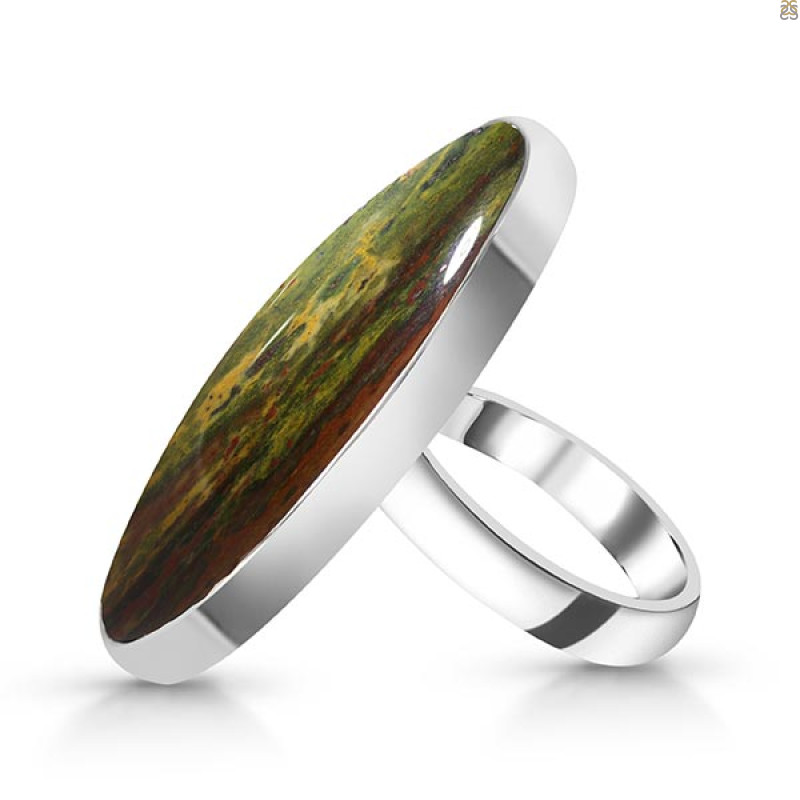 Blood Stone Adjustable Ring-ADJ-R BDS-2-111