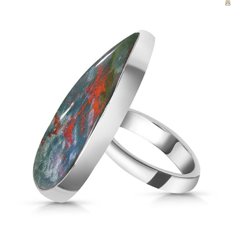 Blood Stone Adjustable Ring-ADJ-R BDS-2-123