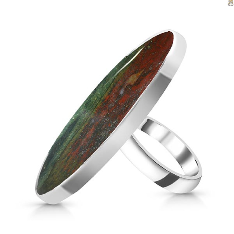 Blood Stone Adjustable Ring-ADJ-R BDS-2-125