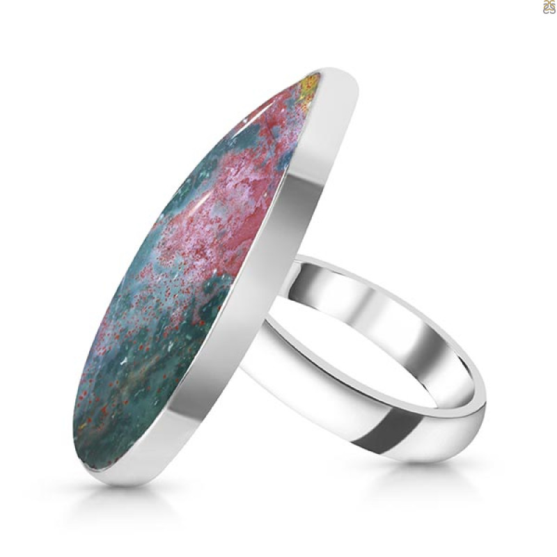 Blood Stone Adjustable Ring-ADJ-R BDS-2-128