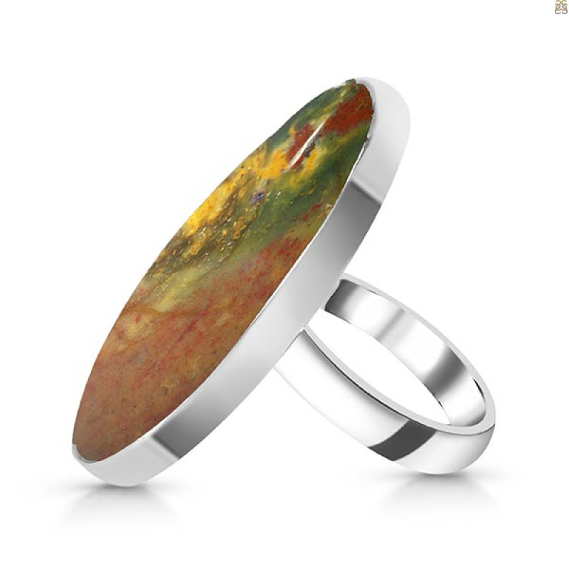 Blood Stone Adjustable Ring-ADJ-R BDS-2-130