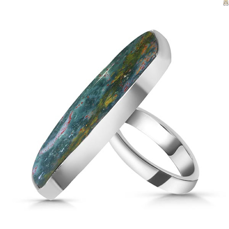 Blood Stone Adjustable Ring-ADJ-R BDS-2-140
