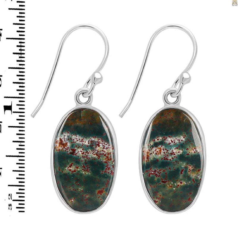 Blood Stone Earring-E BDS-3-10