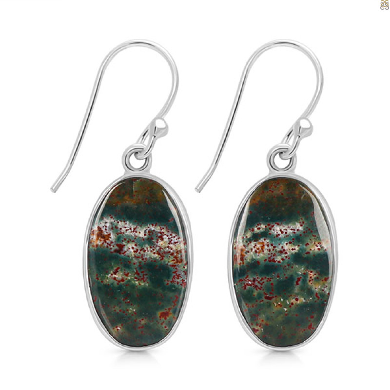 Blood Stone Earring-E BDS-3-10