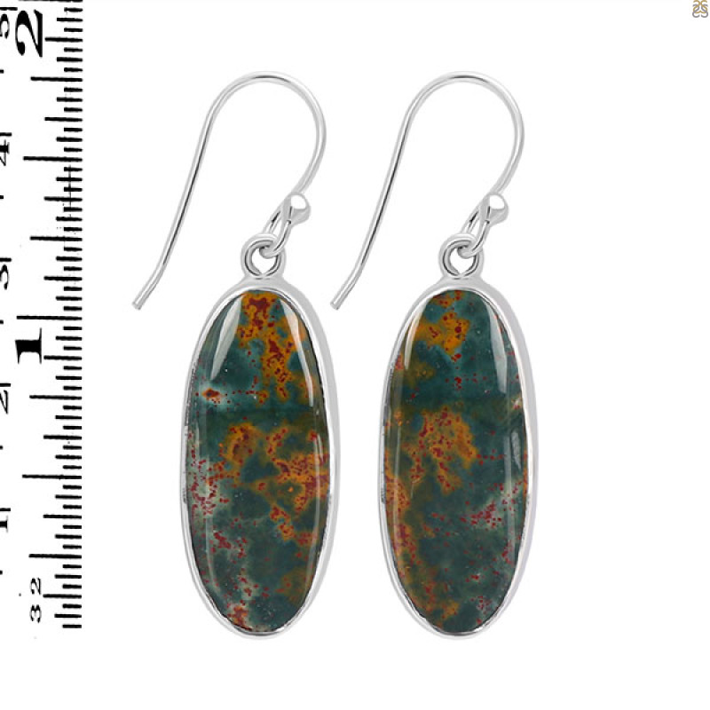 Blood Stone Earring-E BDS-3-15