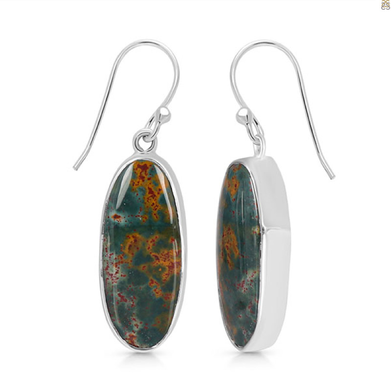Blood Stone Earring-E BDS-3-15