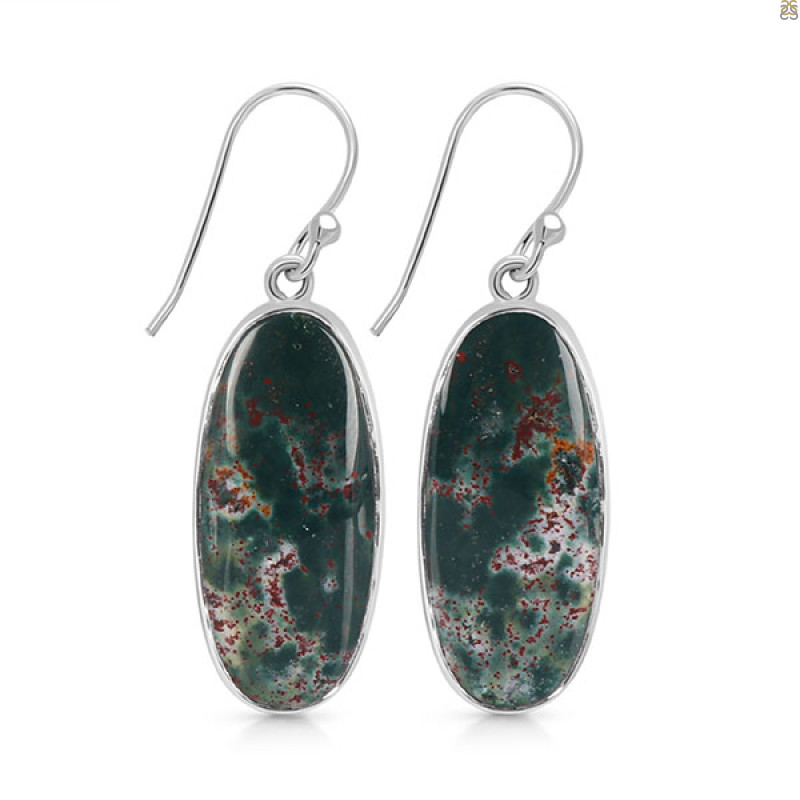 Blood Stone Earring-E BDS-3-16