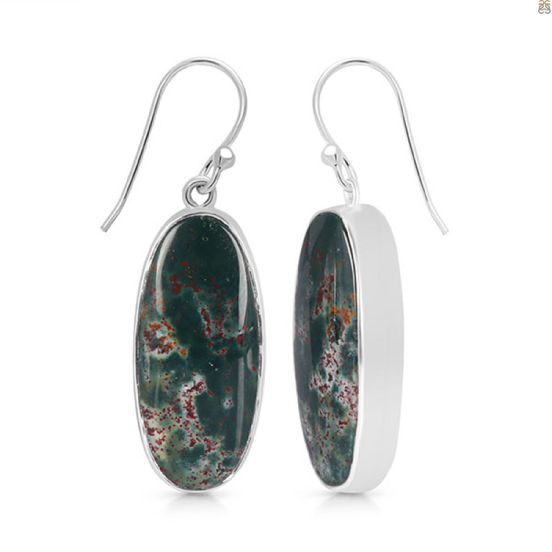 Blood Stone Earring-E BDS-3-16