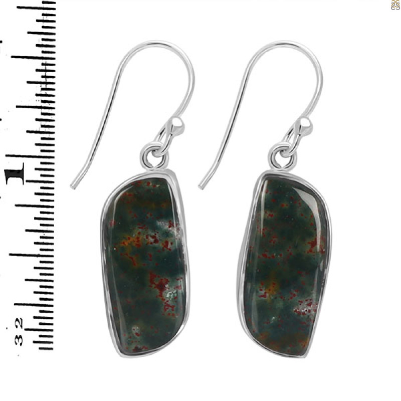 Blood Stone Earring-E BDS-3-25