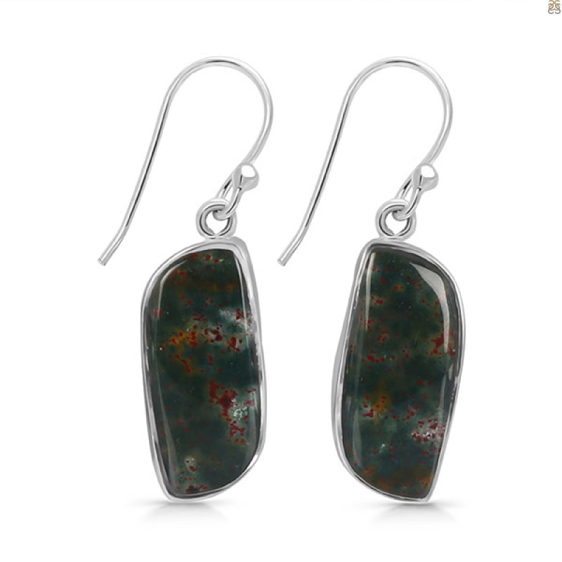 Blood Stone Earring-E BDS-3-25