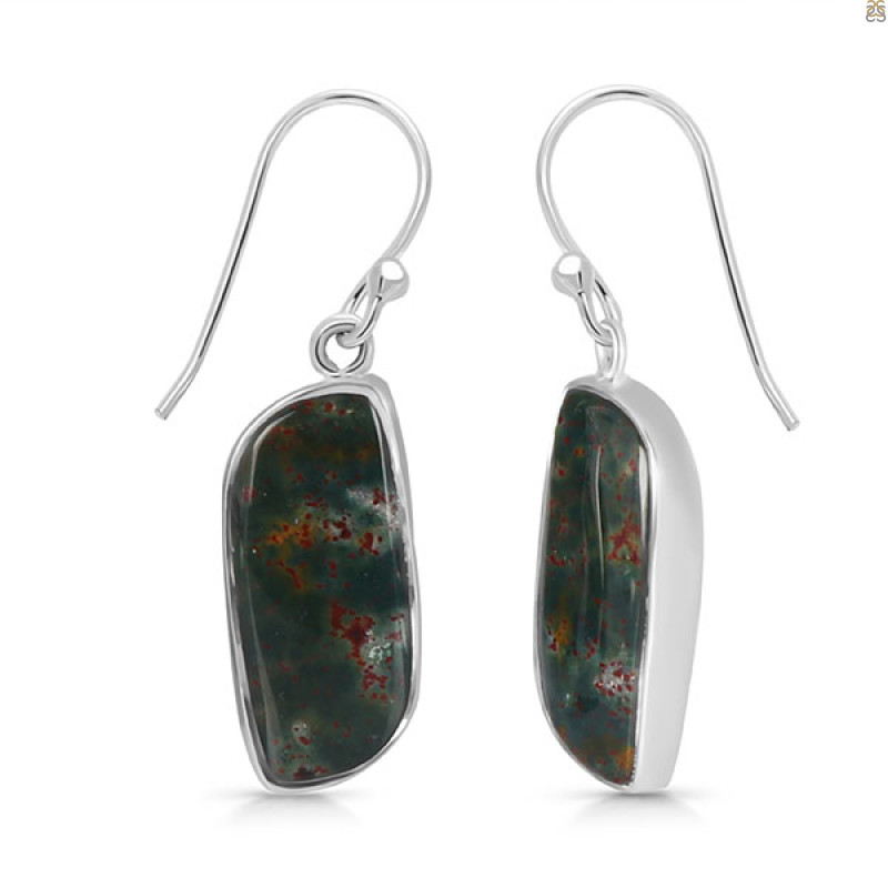 Blood Stone Earring-E BDS-3-25