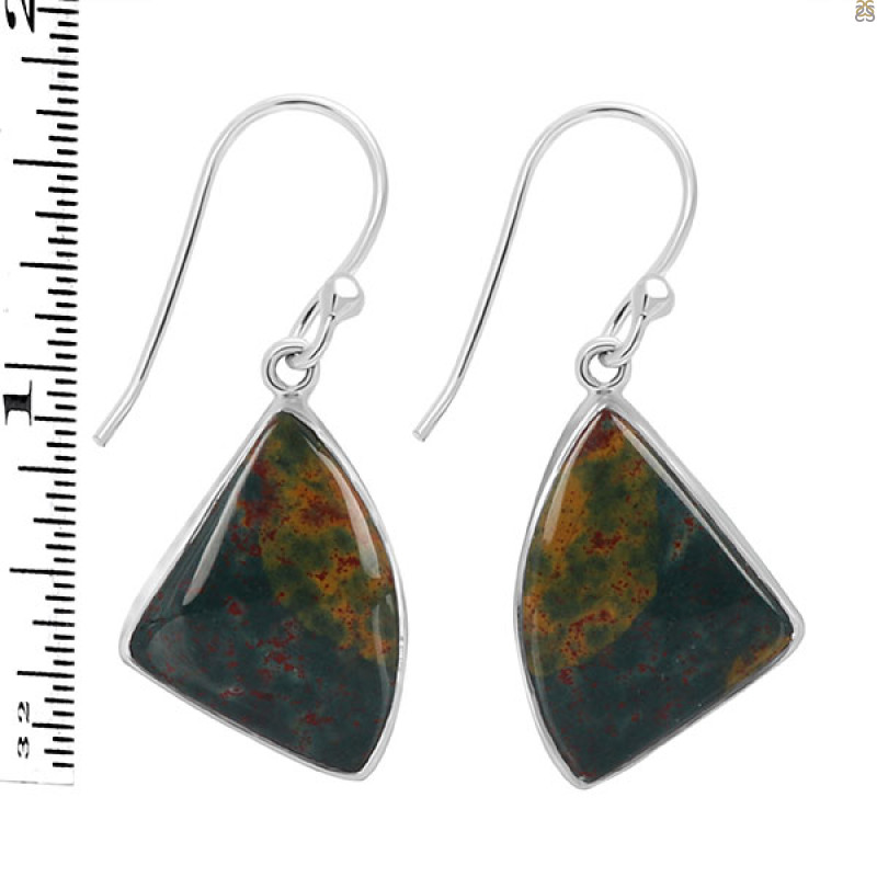 Blood Stone Earring-E BDS-3-28